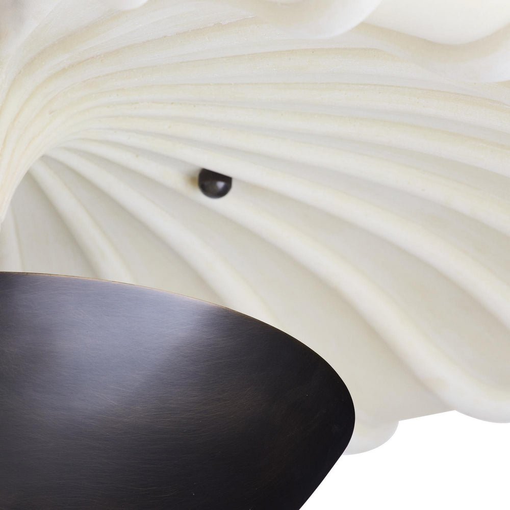 Arteriors - DFC19 - Three Light Flush Mount - Camella - Ivory