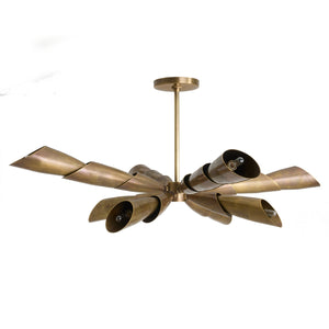 Arteriors - DLI13 - Eight Light Flush Mount - Morgan - Vintage Brass