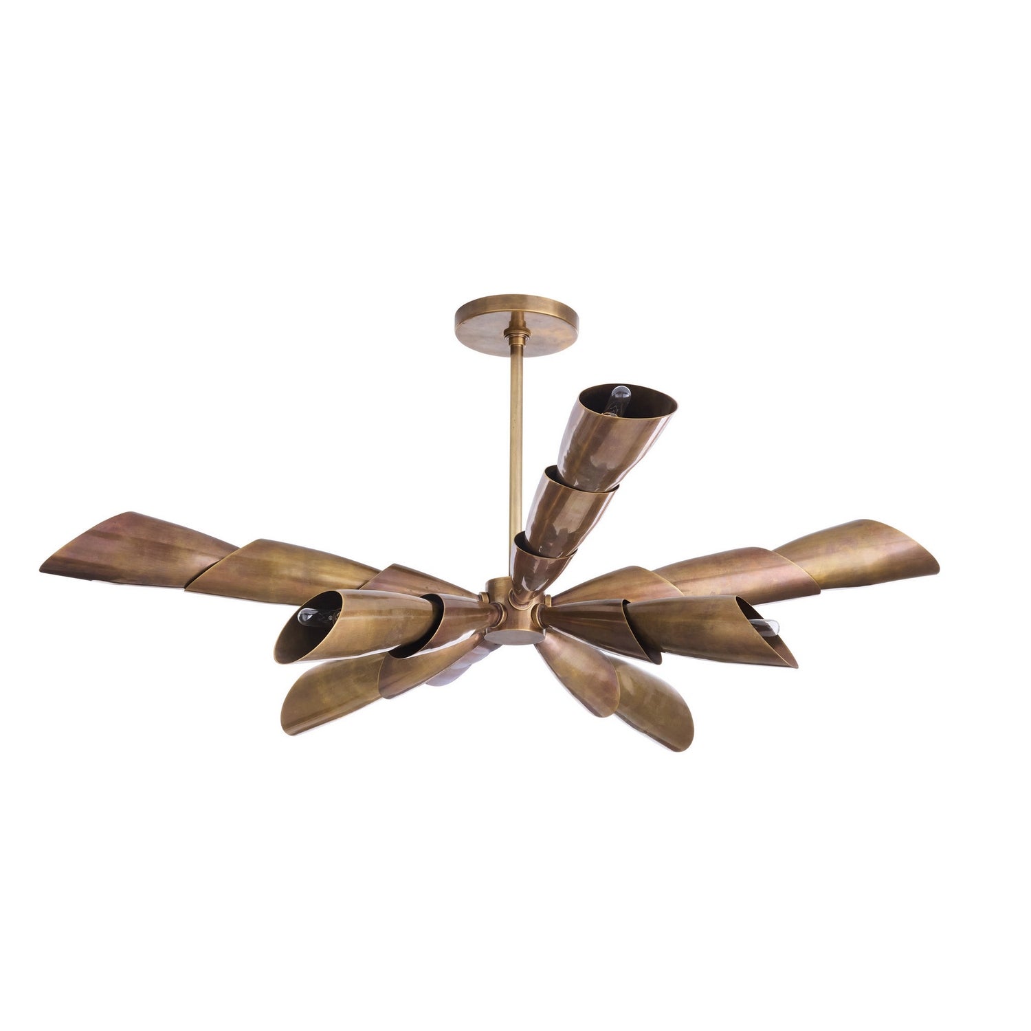 Arteriors - DLI13 - Eight Light Flush Mount - Morgan - Vintage Brass