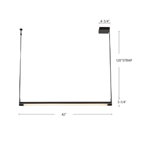 Kuzco Lighting - LP46841-VB-UNV - LED Linear Pendant - Laurence - Vintage Brass