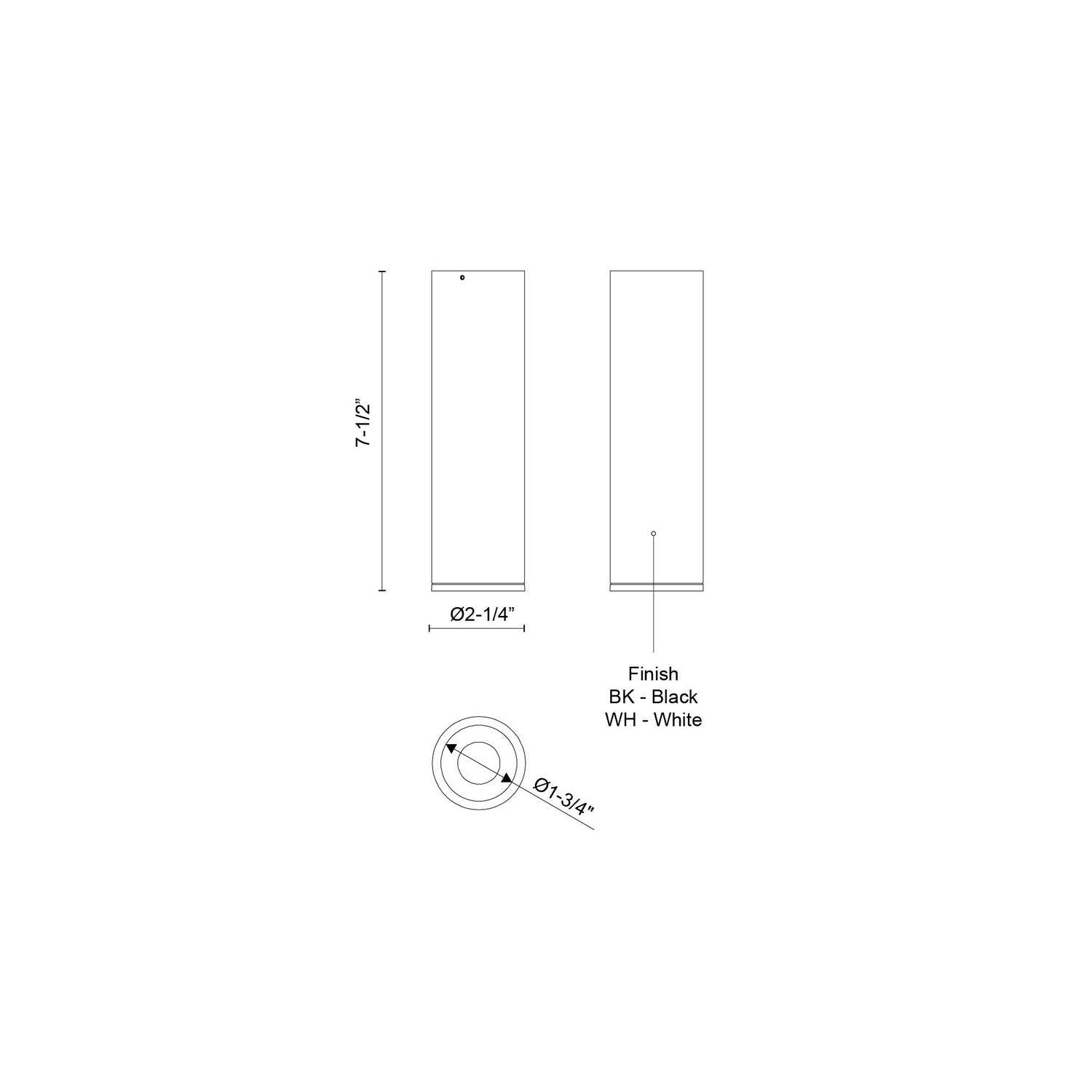 Kuzco Lighting - LD2-FM08W10-3036-BK-UNV-010 - LED Flush Mount - Lorna - Black