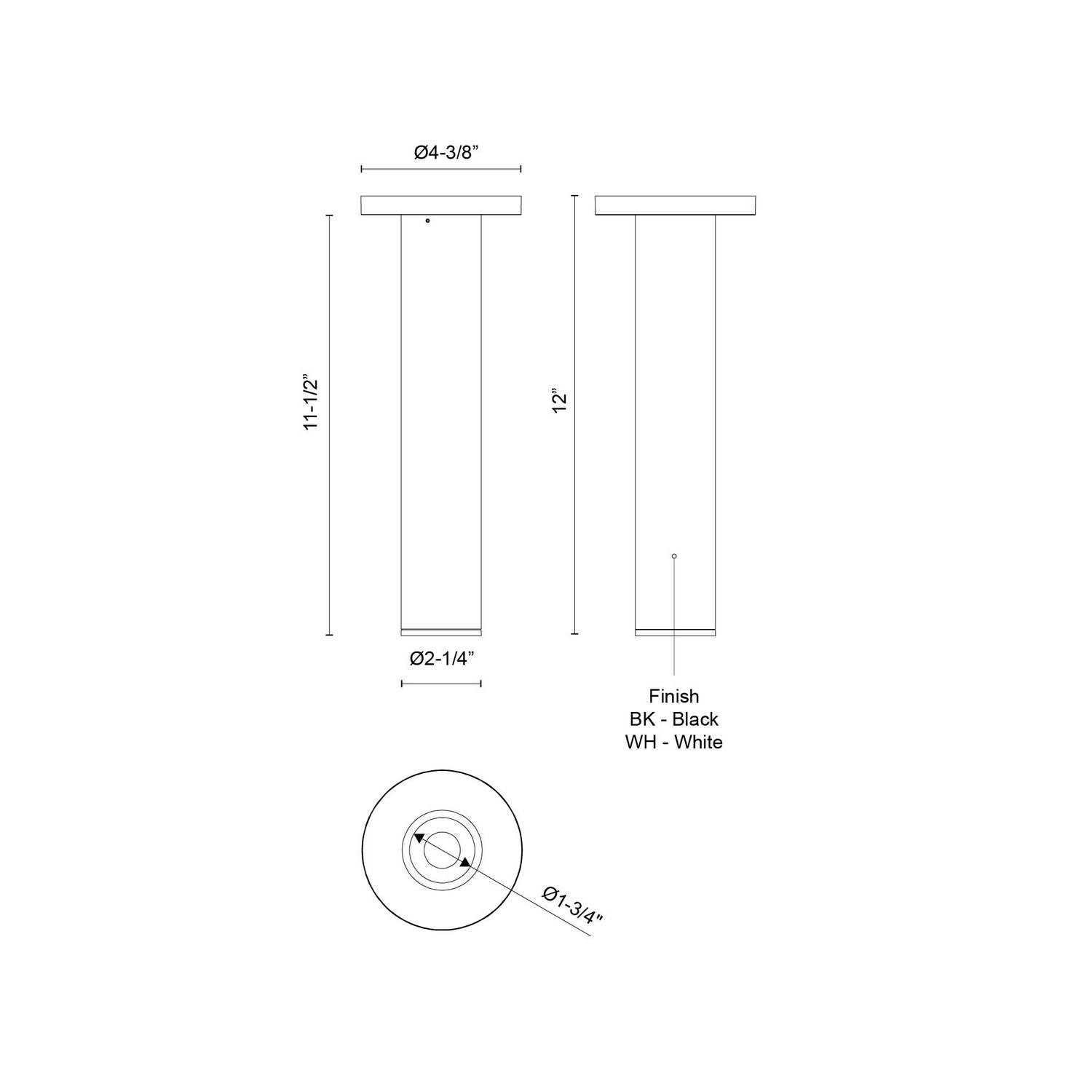 Kuzco Lighting - LD2-SM12W12-3036-WH-UNV-010 - LED Ceiling Mount - Lorna - White