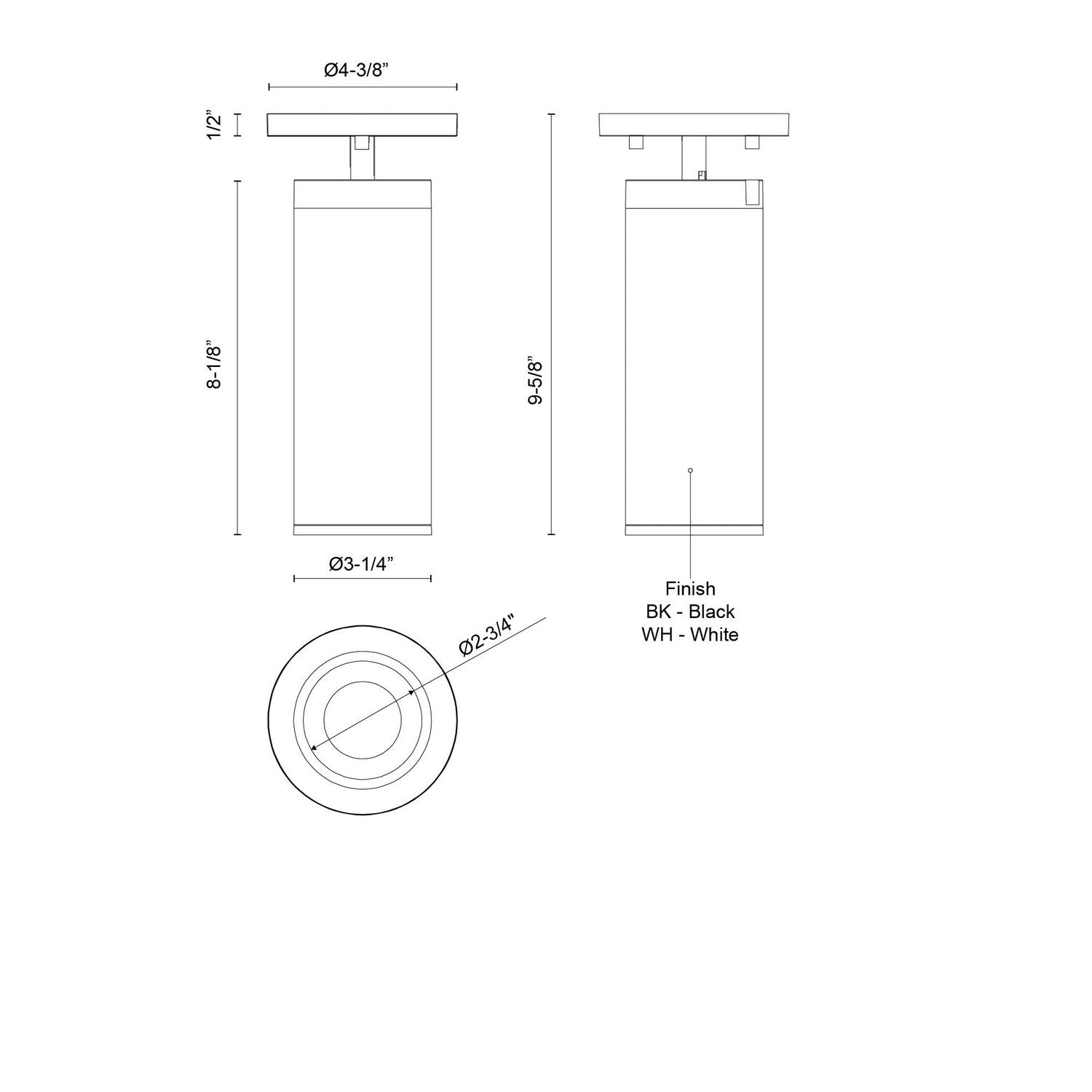 Kuzco Lighting - LD3-SA08W14-3036-WH-UNV-010 - LED Ceiling Mount - Lorna - White