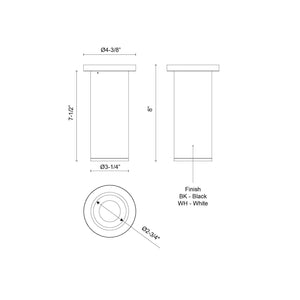 Kuzco Lighting - LD3-SM08W14-3036-BK-UNV-010 - LED Ceiling Mount - Lorna - Black