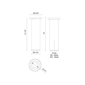 Kuzco Lighting - LD3-SM12W18-3036-WH-UNV-010 - LED Ceiling Mount - Lorna - White