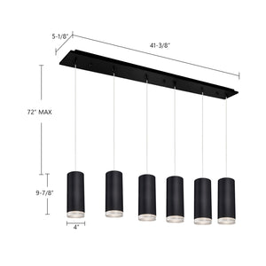 Kuzco Lighting - MP401432BK-06 - LED Pendant - Cameo - Black