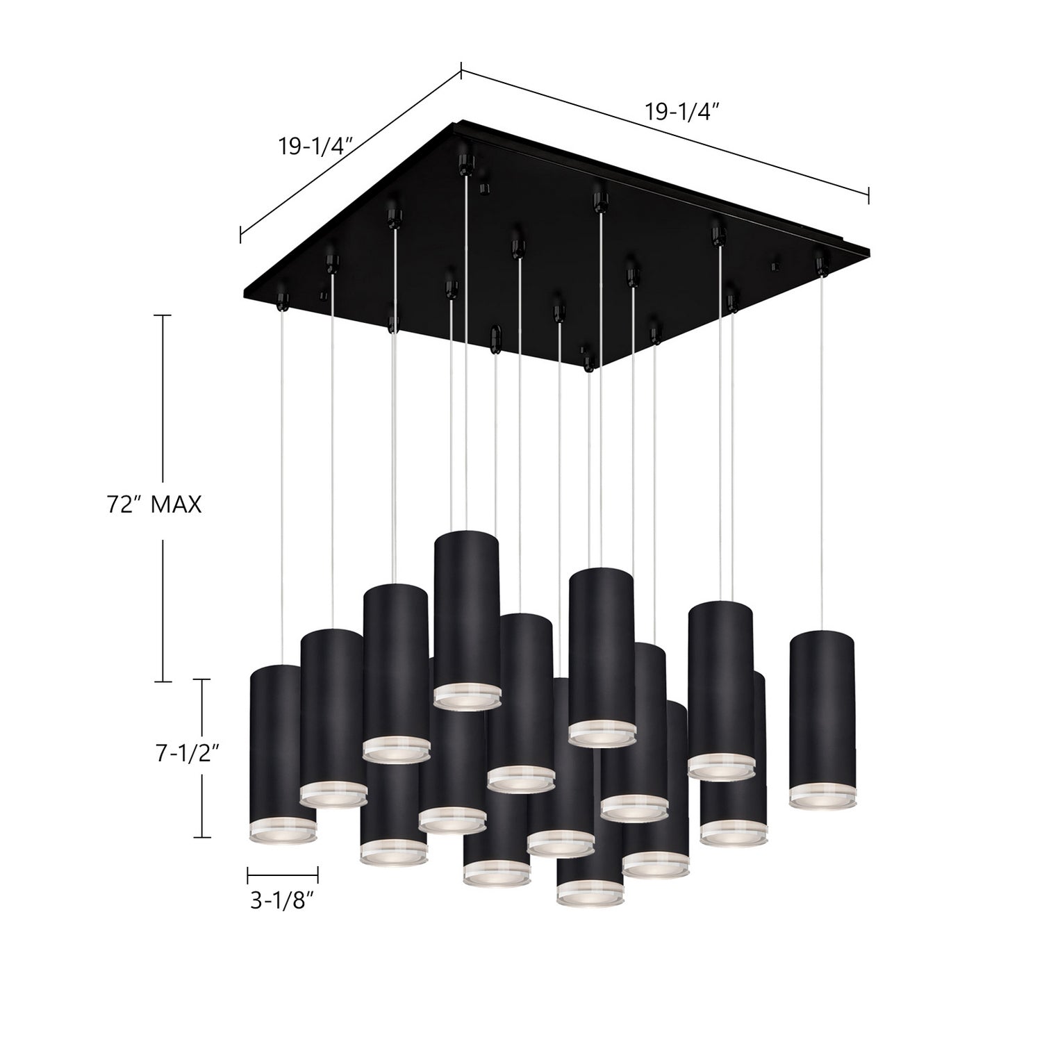 Kuzco Lighting - MP401431BK-16 - LED Pendant - Cameo - Black