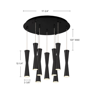 Kuzco Lighting - MP42502BK-09 - LED Pendant - Robson - Black