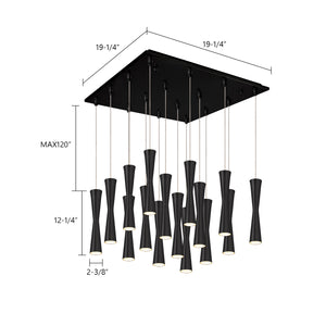Kuzco Lighting - MP42502BK-16 - LED Pendant - Robson - Black