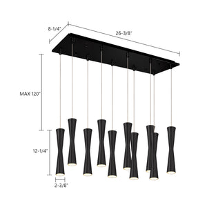 Kuzco Lighting - MP42502BK-10 - LED Pendant - Robson - Black