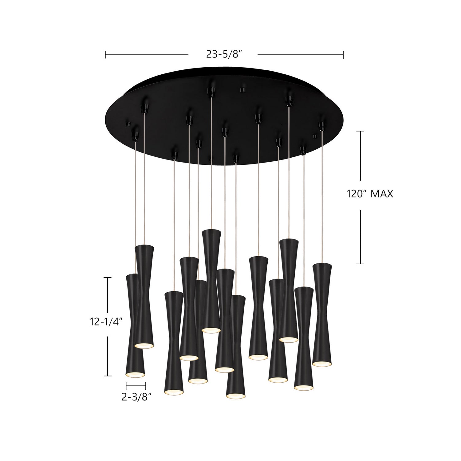 Kuzco Lighting - MP42502BK-13 - LED Pendant - Robson - Black