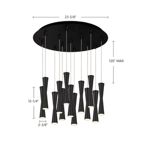 Kuzco Lighting - MP42502BK-13 - LED Pendant - Robson - Black
