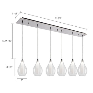 Kuzco Lighting - MP3005CH-06 - LED Pendant - Victoria - Chrome