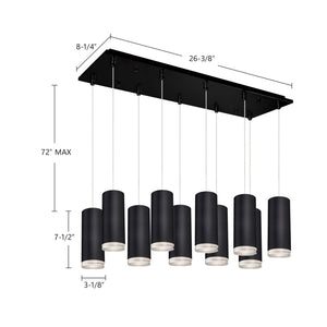 Kuzco Lighting - MP401431BK-10 - LED Pendant - Cameo - Black