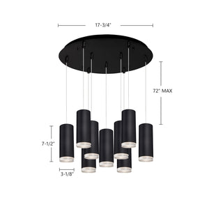 Kuzco Lighting - MP401431BK-09 - LED Pendant - Cameo - Black