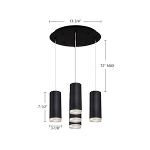 Kuzco Lighting - MP401431BK-05 - LED Pendant - Cameo - Black
