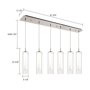 Kuzco Lighting - MP41305BN-06 - LED Pendant - Verona - Brushed Nickel