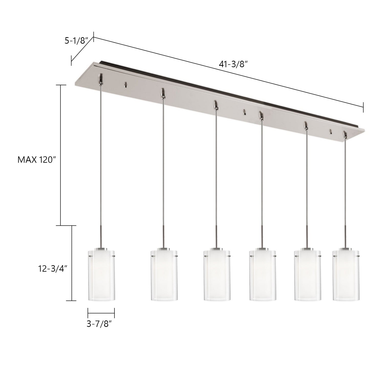 Kuzco Lighting - MP41304BN-06 - LED Pendant - Verona - Brushed Nickel