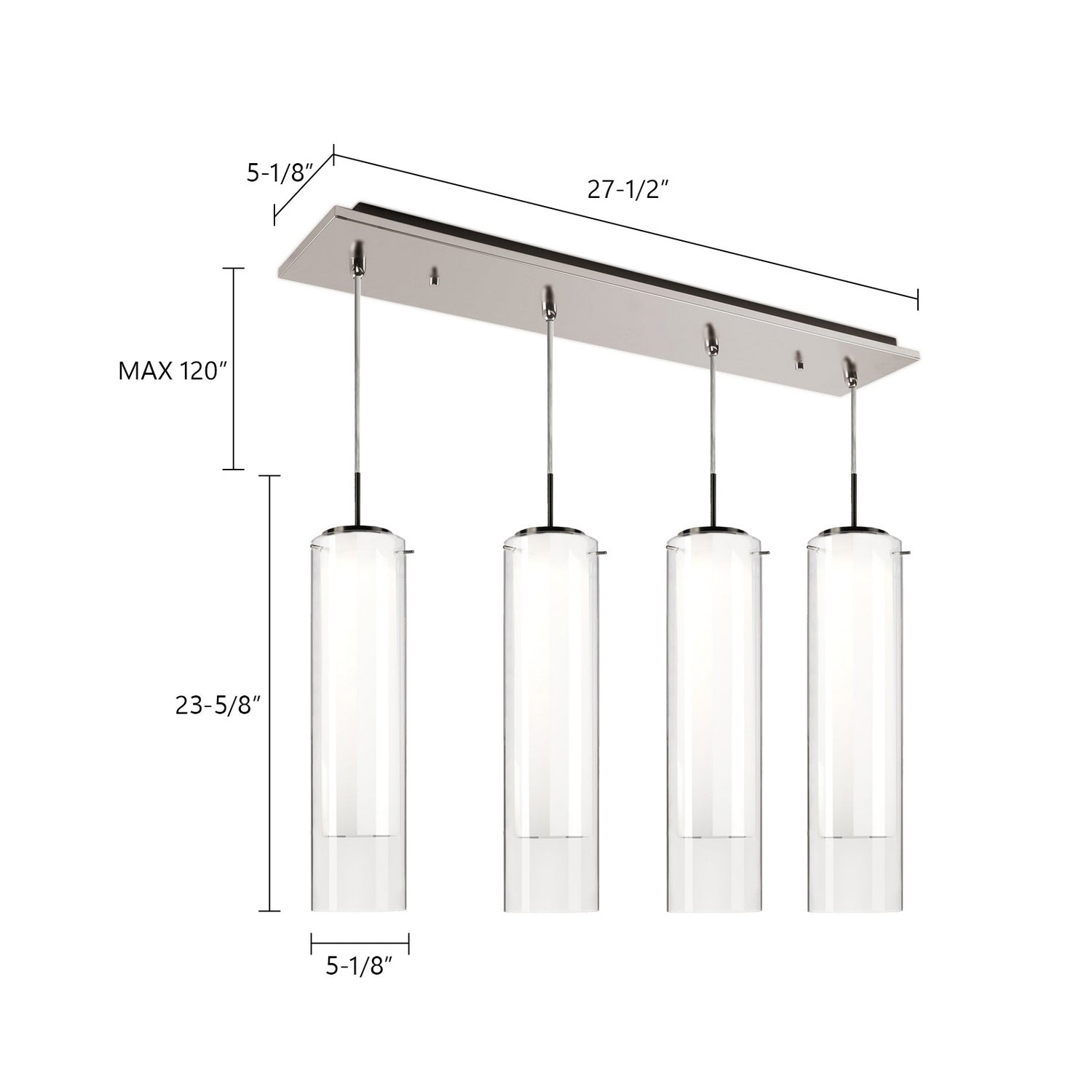 Kuzco Lighting - MP41305BN-04 - LED Pendant - Verona - Brushed Nickel