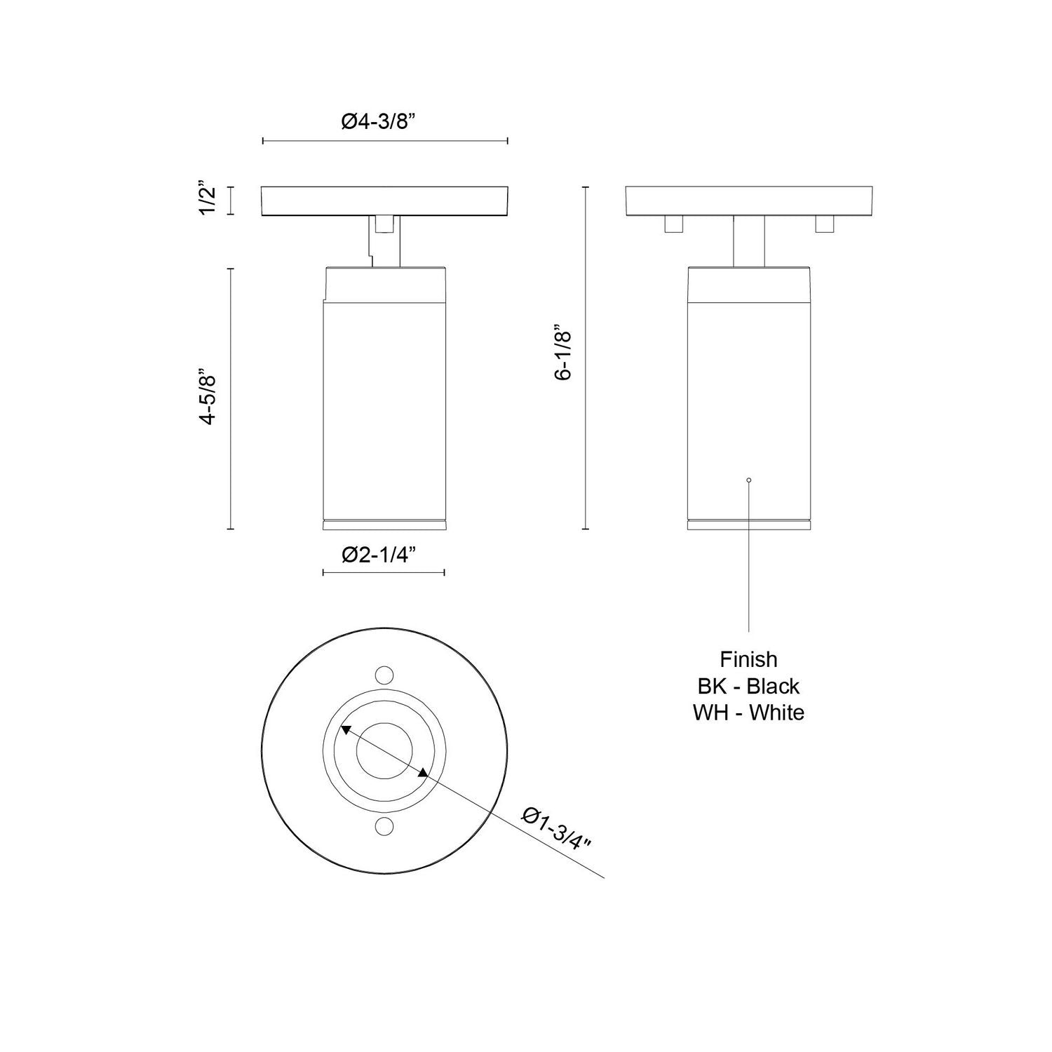 Kuzco Lighting - LD2-SA04W08-3036-WH-UNV-010 - LED Ceiling Mount - Lorna - White