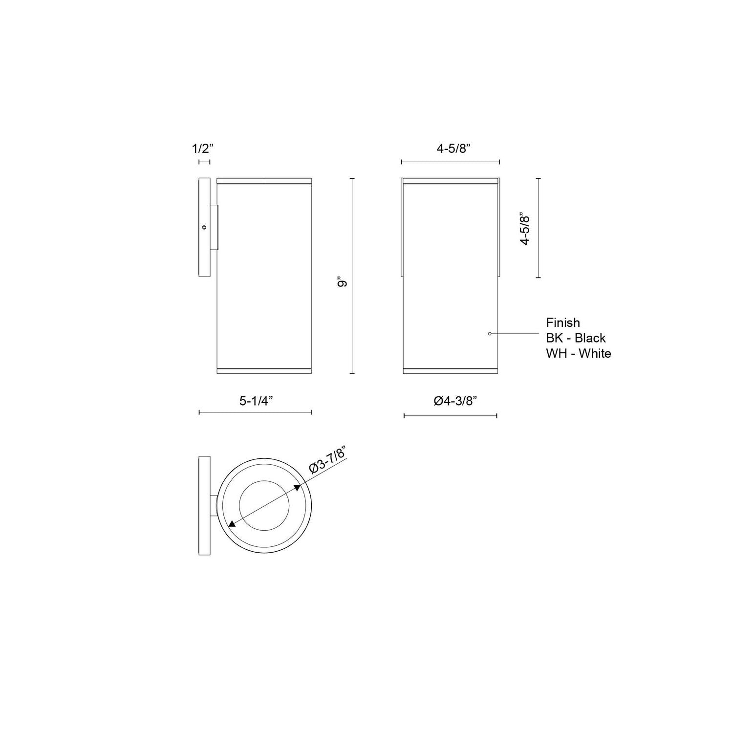 Kuzco Lighting - LD4-WS09W20-3036-WH-UNV-010 - LED Outdoor Wall Sconce - Lorna - White