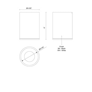 Kuzco Lighting - LD4-FM06W18-3036-WH-UNV-010 - LED Flush Mount - Lorna - White