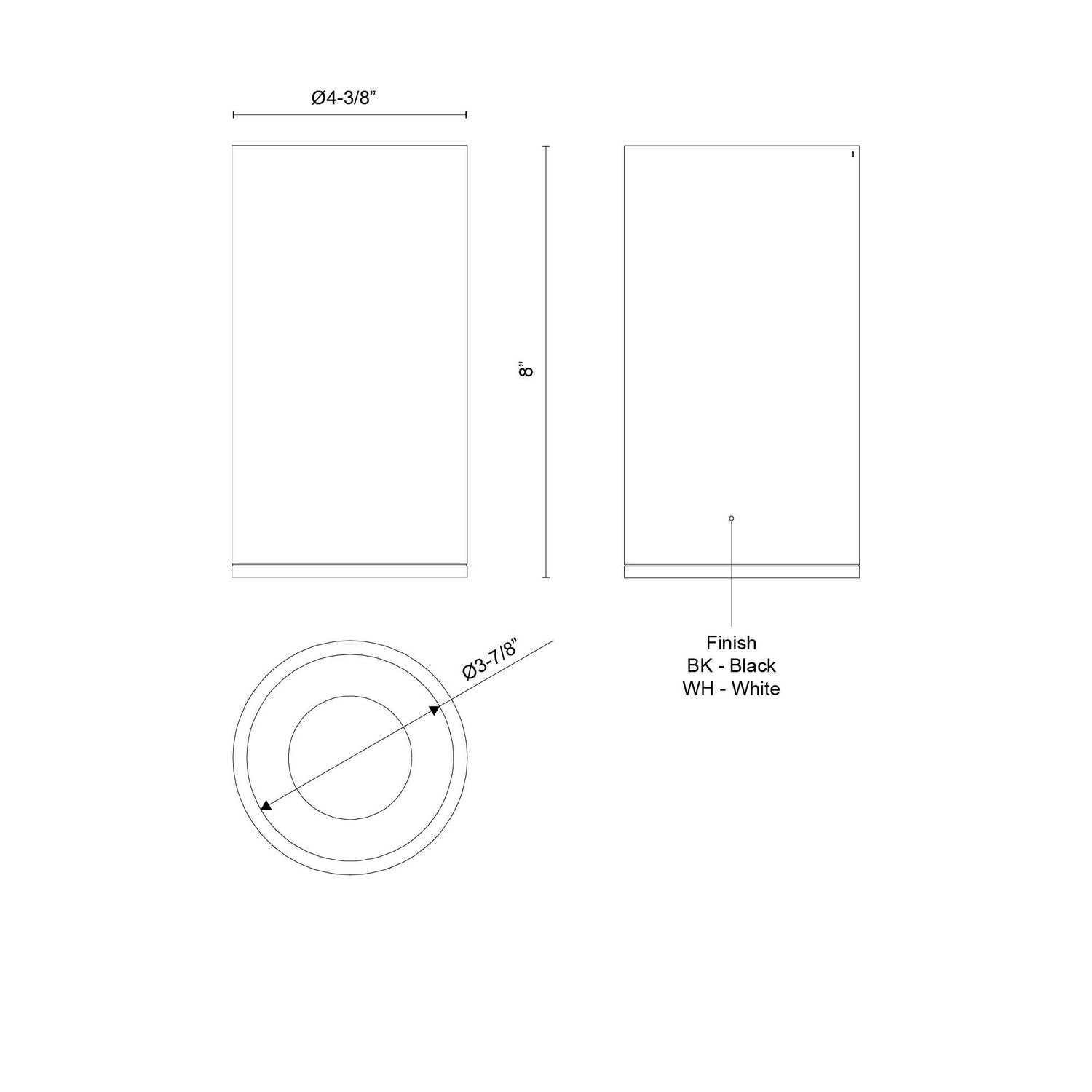 Kuzco Lighting - LD4-FM08W20-3036-BK-UNV-010 - LED Flush Mount - Lorna - Black