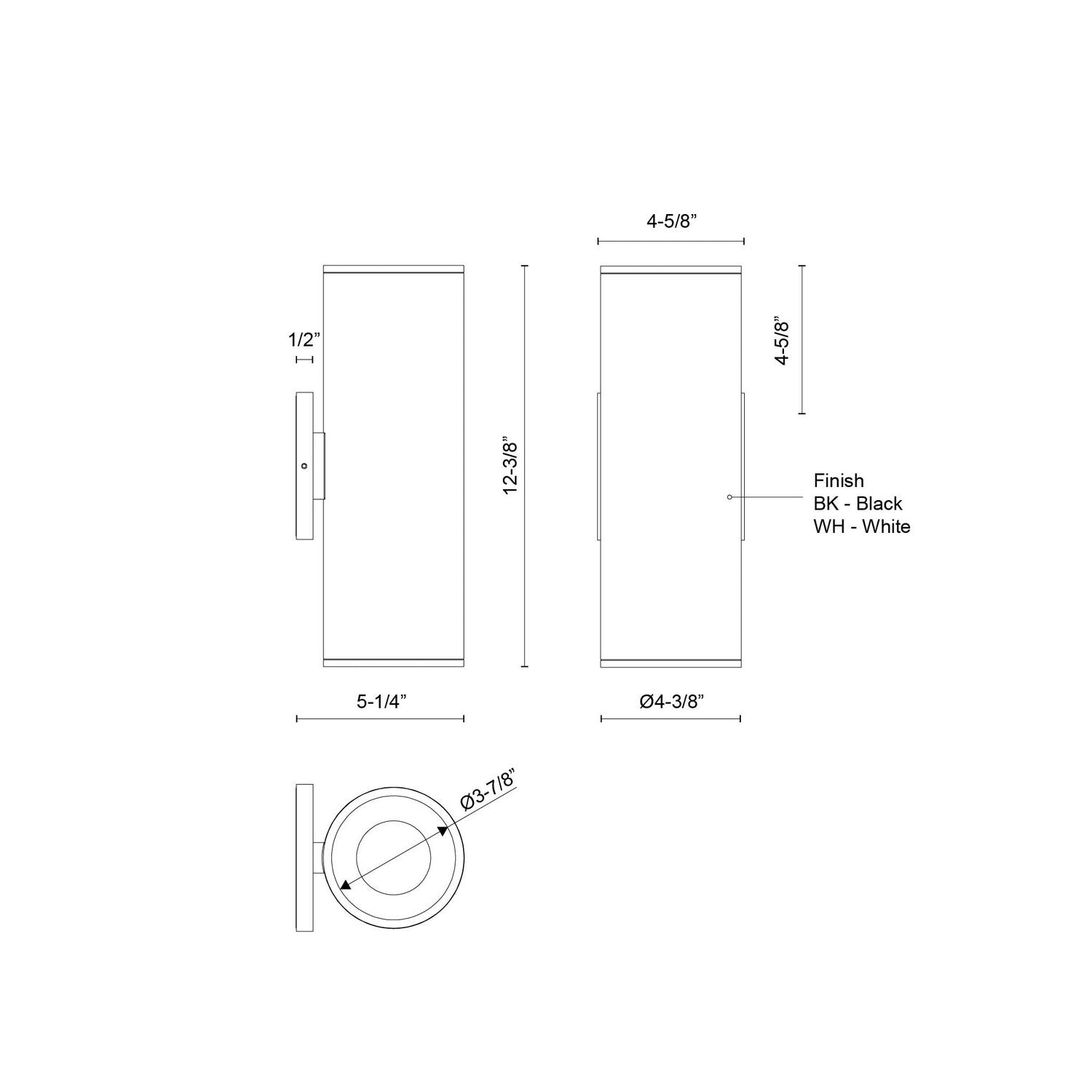 Kuzco Lighting - LD4-UD12W36-3036-WH-UNV-010 - LED Wall Sconce - Lorna - White