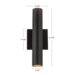 Kuzco Lighting - LD2-UD12W20-3036-BK-UNV-010 - LED Wall Sconce - Lorna - Black