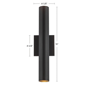 Kuzco Lighting - LD2-UD16W24-3036-BK-UNV-010 - LED Wall Sconce - Lorna - Black