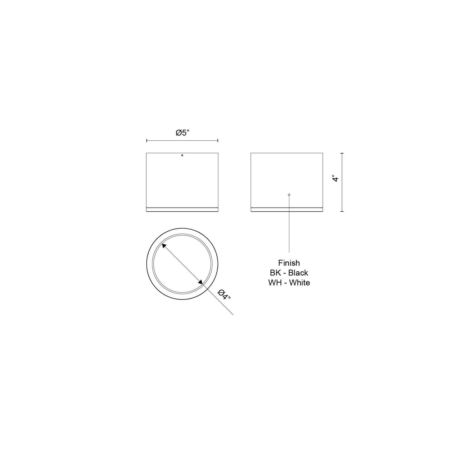Kuzco Lighting - EC265104-WH - LED Outdoor Ceiling Mount - Nordic - White