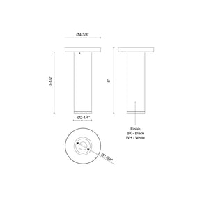 Kuzco Lighting - LD2-SM08W10-3036-BK-UNV-010 - LED Ceiling Mount - Lorna - Black
