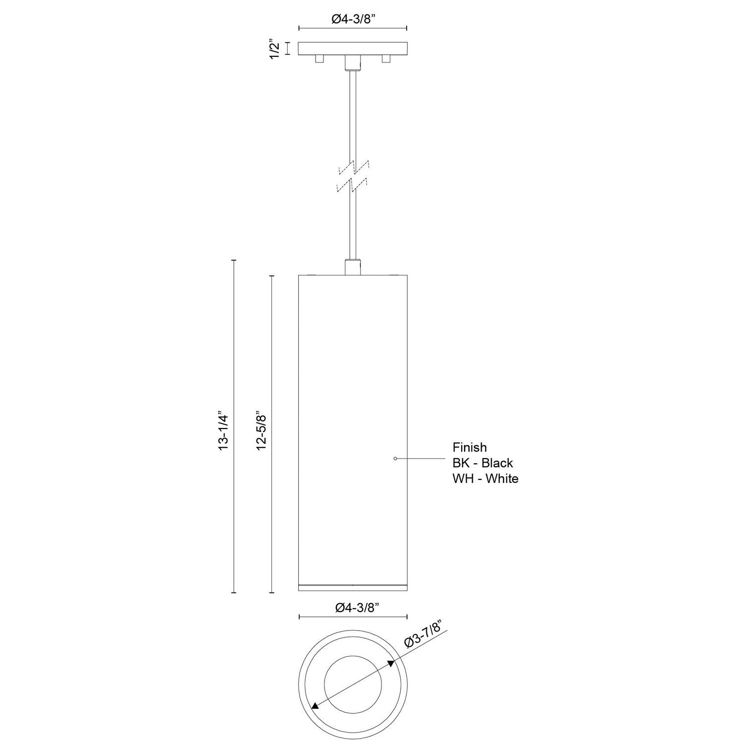 Kuzco Lighting - LD4-PD12W24-3036-WH-UNV-010 - LED Pendant - Lorna - White