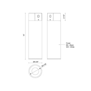 Kuzco Lighting - LD4-CC12W24-3036-BK-UNV-010 - LED Ceiling Mount - Lorna - Black