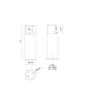 Kuzco Lighting - LD3-CC08W14-3036-BK-UNV-010 - LED Ceiling Mount - Lorna - Black