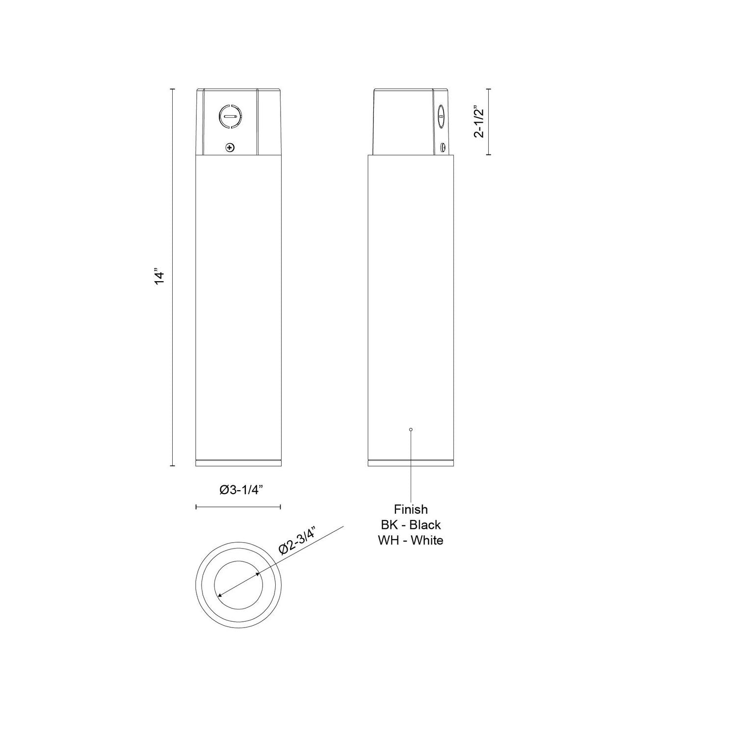 Kuzco Lighting - LD3-CC12W18-3036-BK-UNV-010 - LED Ceiling Mount - Lorna - Black