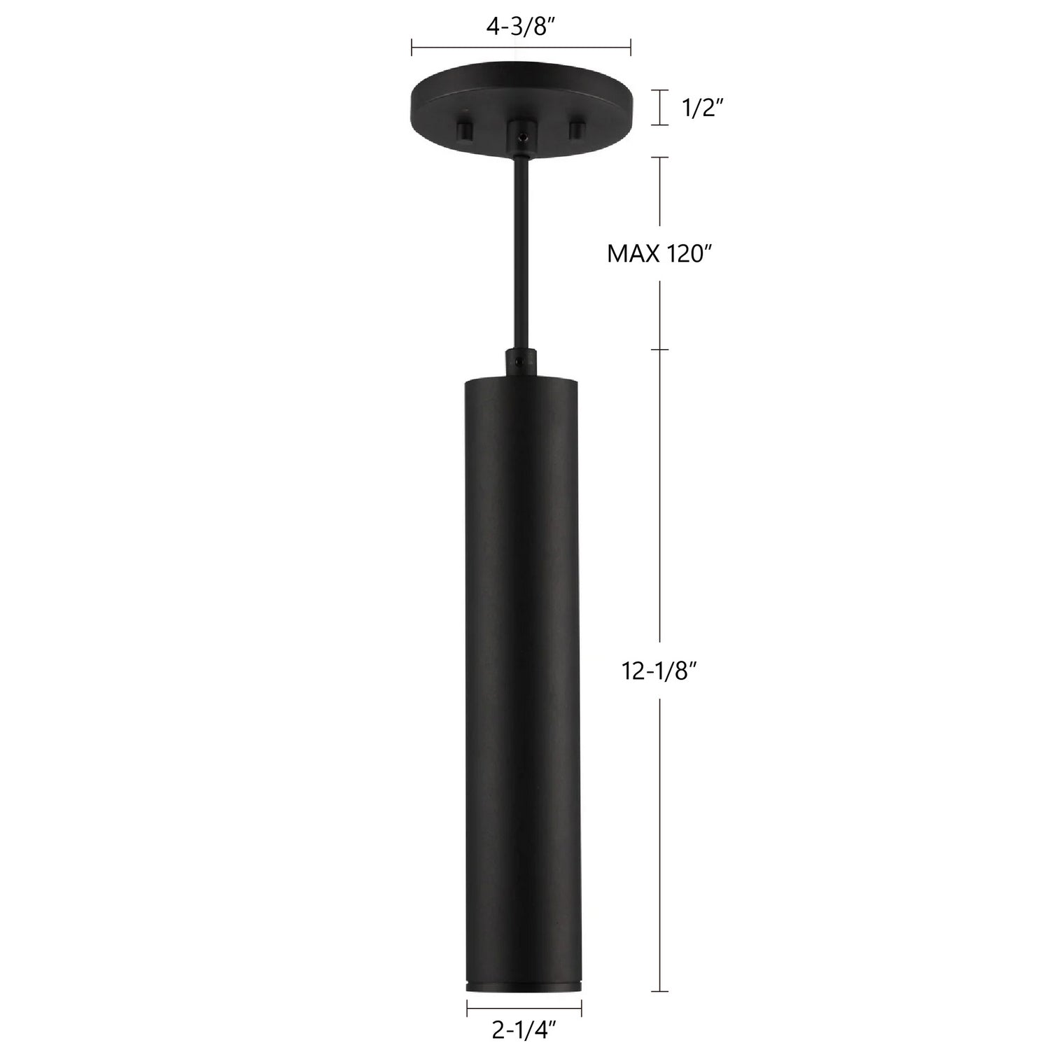Kuzco Lighting - LD2-PD12W12-3036-BK-UNV-010 - LED Pendant - Lorna - Black