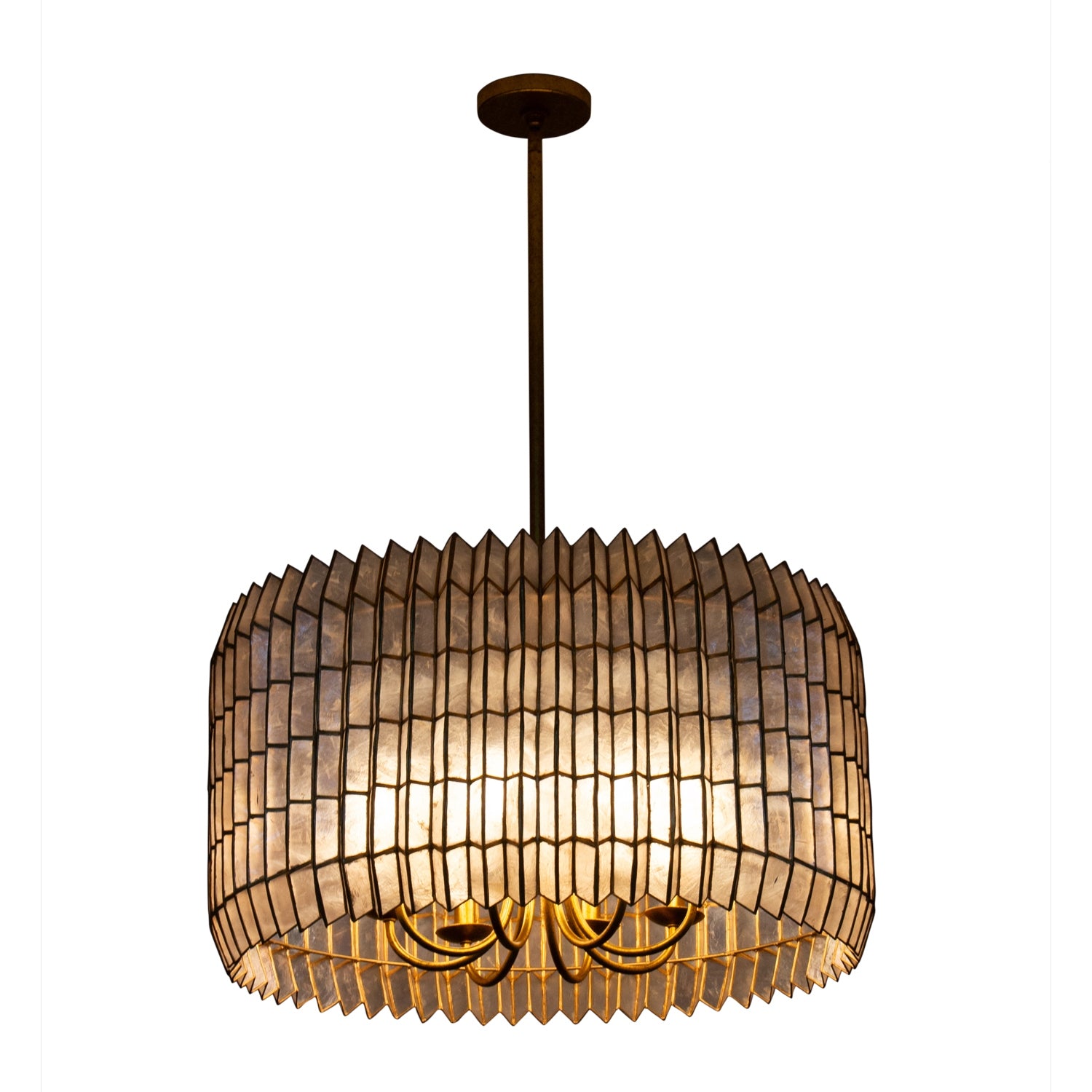 Kalco - 522655OL - Eight Light Chandelier - Fractal - Oxidized Gold Leaf