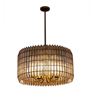 Kalco - 522655OL - Eight Light Chandelier - Fractal - Oxidized Gold Leaf