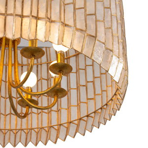 Kalco - 522655OL - Eight Light Chandelier - Fractal - Oxidized Gold Leaf