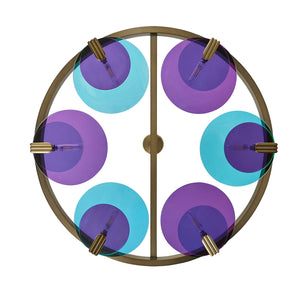 Kalco - 528555WB - Six Light Chandelier - Optics - Winter Brass