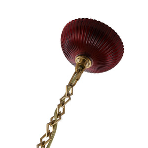 Kalco - 519611STB/MGNT - One Light Pendant - Verde - Satin Brass