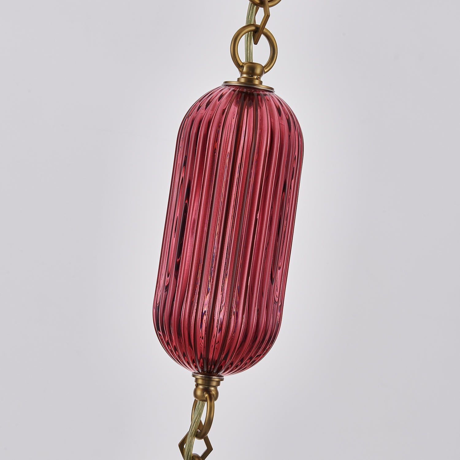 Kalco - 519611STB/MGNT - One Light Pendant - Verde - Satin Brass