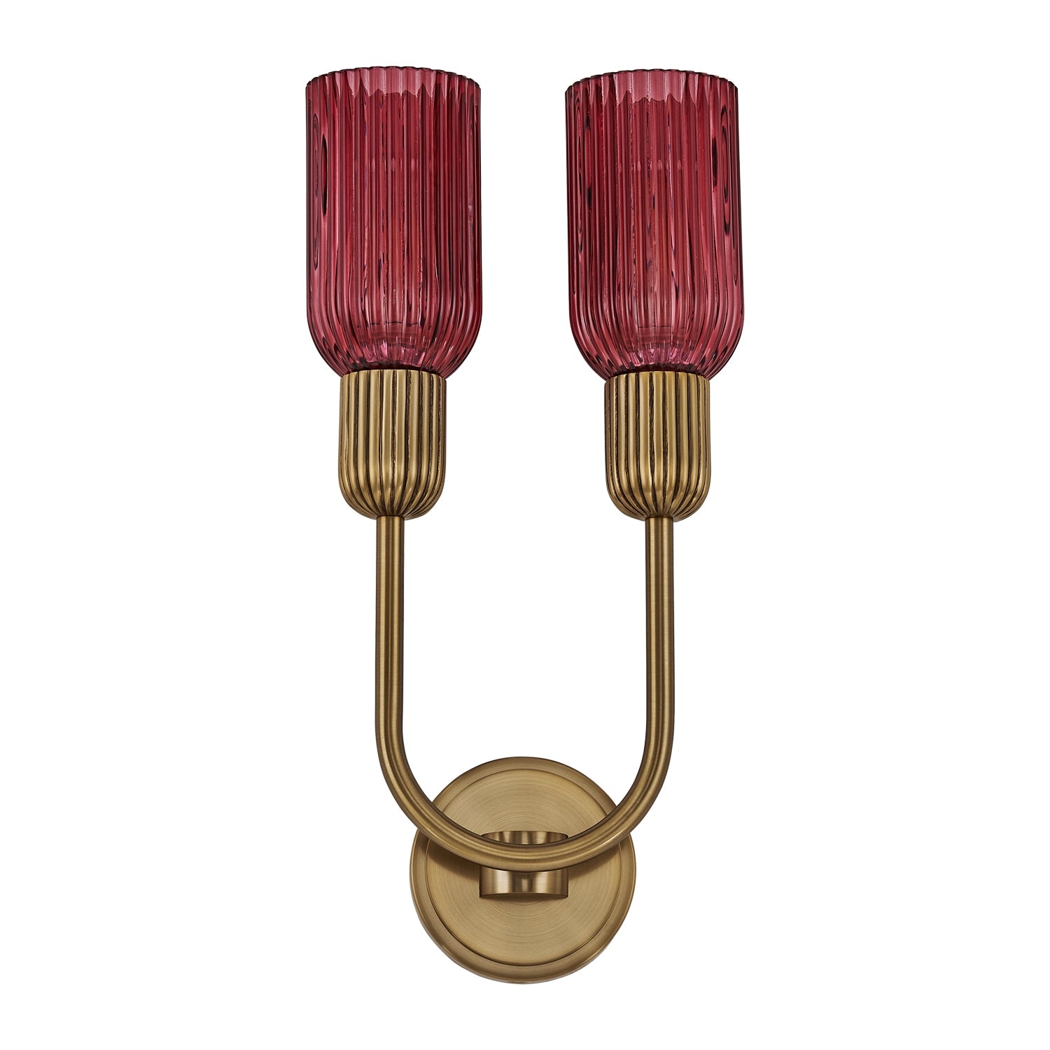 Kalco - 519621STB/MGNT - Two Light Wall Sconce - Verde - Satin Brass