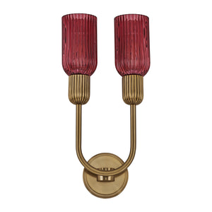 Kalco - 519621STB/MGNT - Two Light Wall Sconce - Verde - Satin Brass