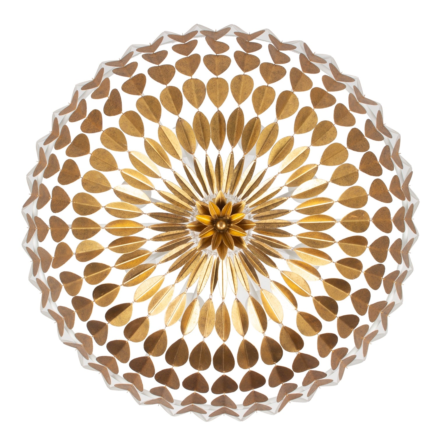 Kalco - 527455OLW - Eight Light Chandelier - Amor - Oxidized Gold Leaf And White