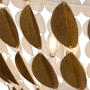 Kalco - 527455OLW - Eight Light Chandelier - Amor - Oxidized Gold Leaf And White