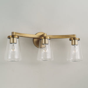 Capital Lighting - 161931AD-664 - Three Light Vanity - Aaron - Aged Brass