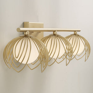 Capital Lighting - 162131GF - Three Light Vanity - Flora - Buffed Gold
