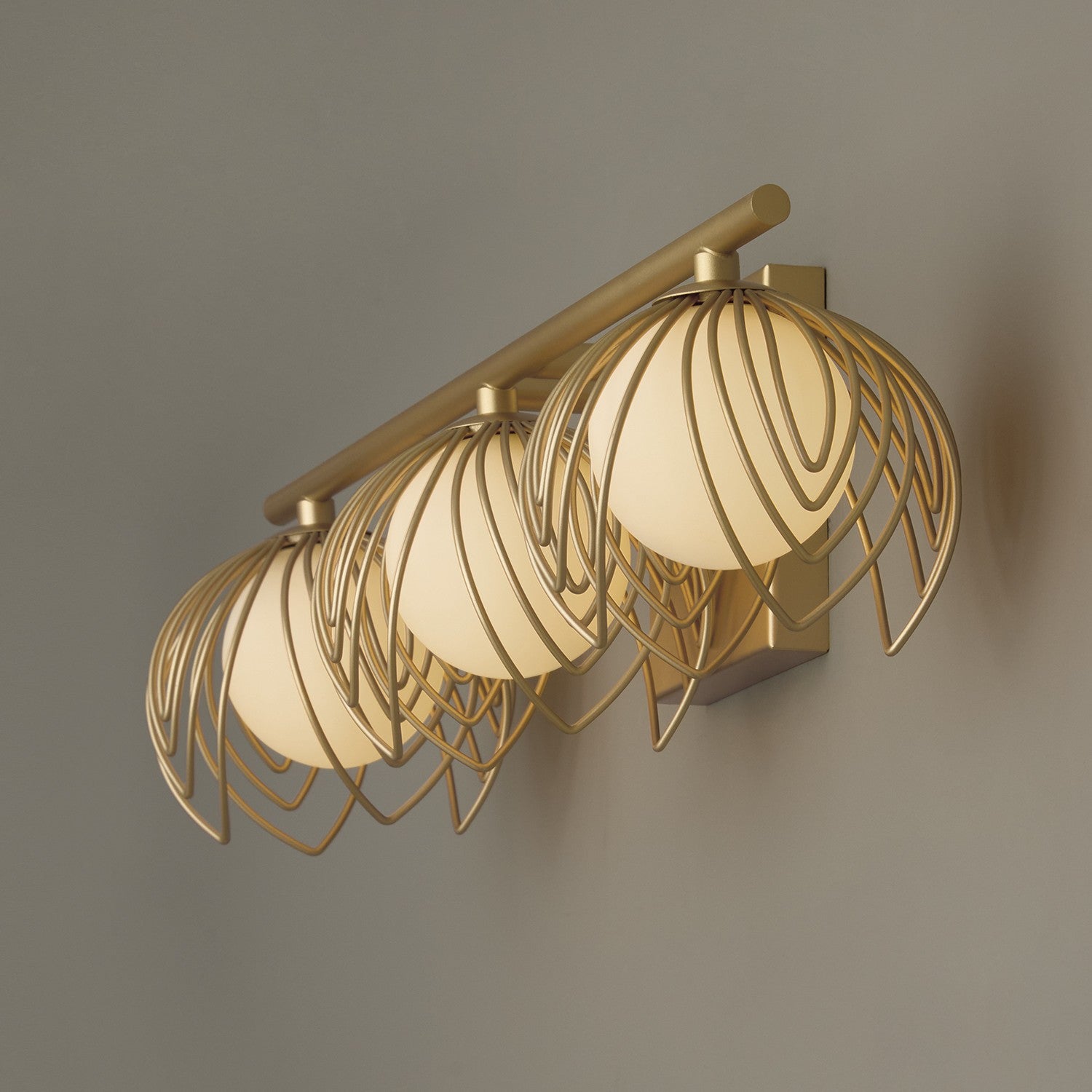 Capital Lighting - 162131GF - Three Light Vanity - Flora - Buffed Gold